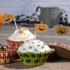 Kit Halloween moldes cupcakes y toppers